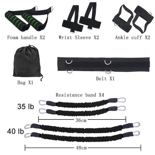 Wholesale Good Quality 150 Pounds Basketball Jump Boxing Agility Fitness Bounce Trainer Pull Rope Elastic Resistance Band