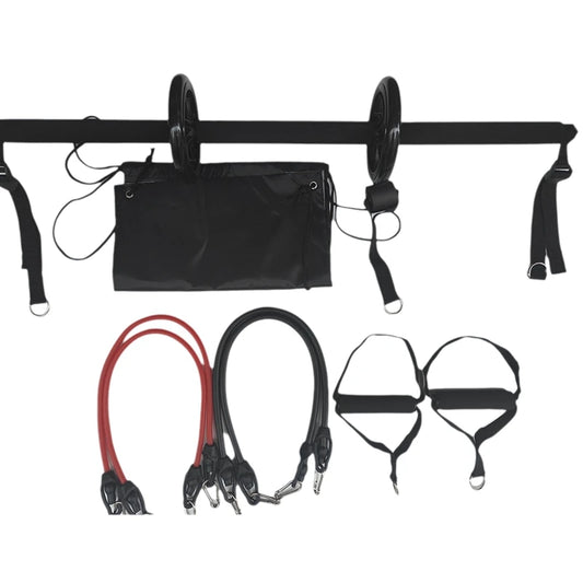 ABJV Pilates Bar Kit+Resistance Bands,Pilates Equipment Exercise Bar With Ab Roller, Portable Home Gym Yoga Fitness Bar