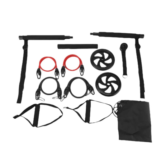 YOE-xPilates Bar Kit+Resistance Bands,Pilates Equipment Exercise Bar with Ab Roller, Portable Home Gym Yoga Fitness Bar
